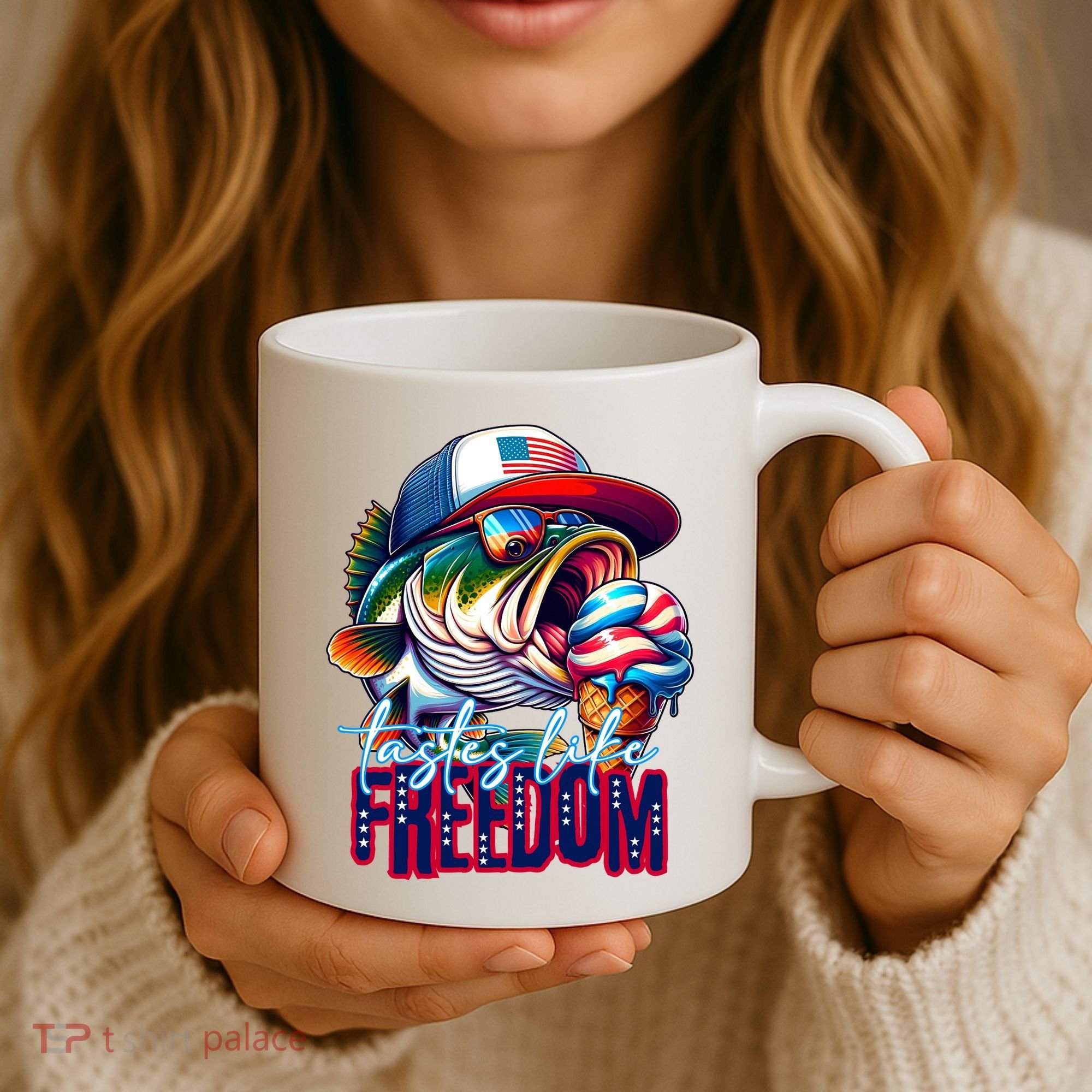Cool Fish Ice Cream Taste Like Freedom Coffee Mug