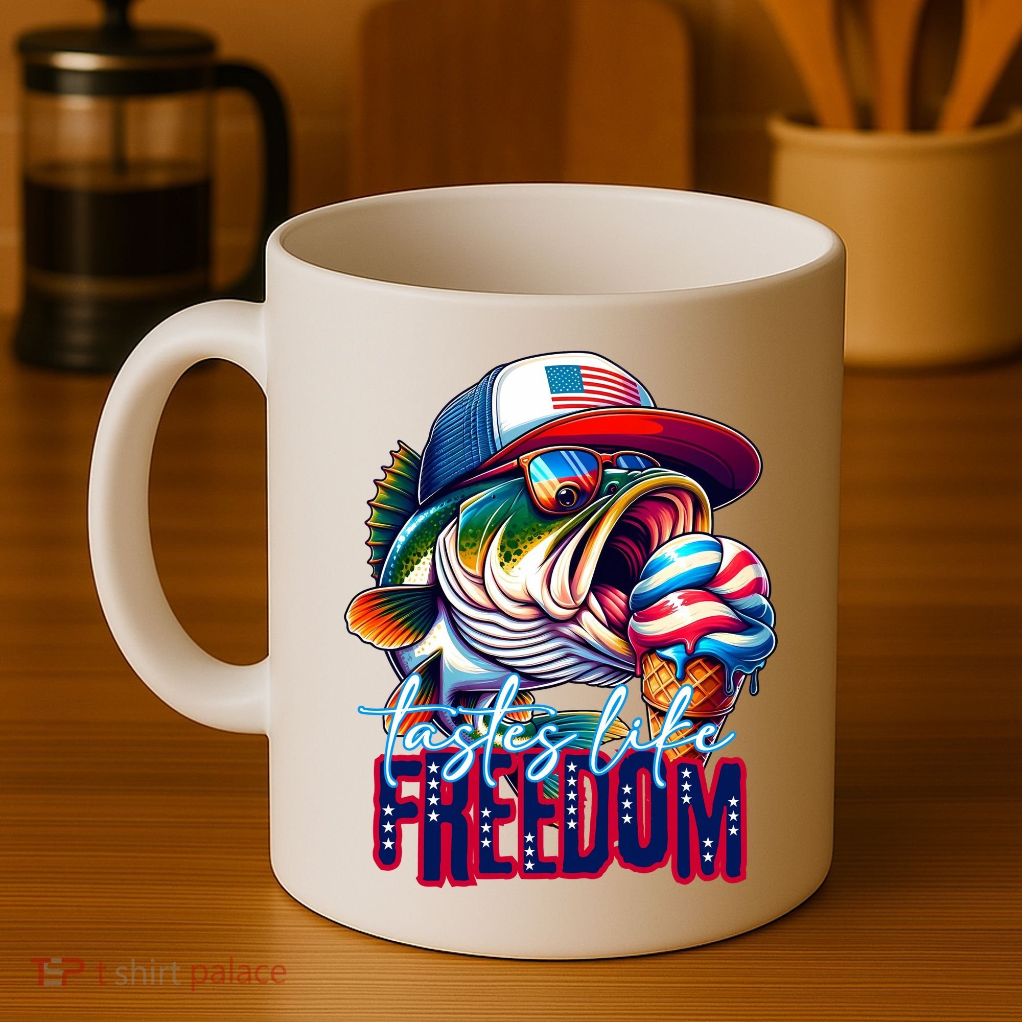 Cool Fish Ice Cream Taste Like Freedom Coffee Mug