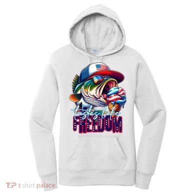 Cool Fish Ice Cream Taste Like Freedom Women's Hoodie