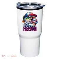 Cool Fish Ice Cream Taste Like Freedom Tumbler thumb 0