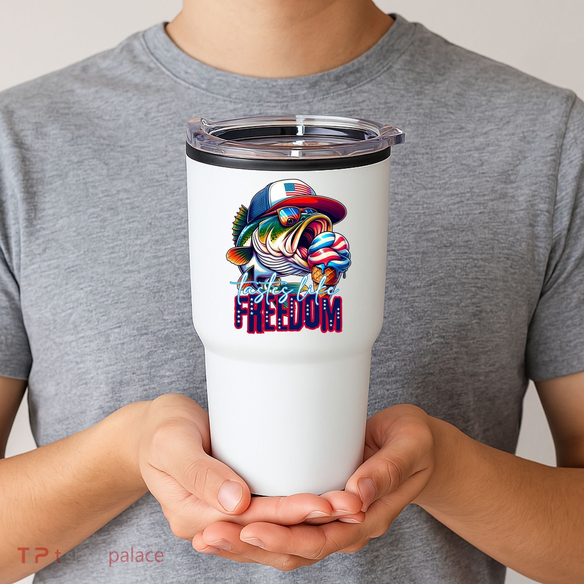 Cool Fish Ice Cream Taste Like Freedom Tumbler