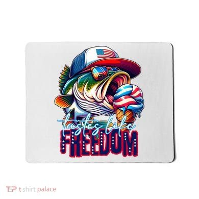 Cool Fish Ice Cream Taste Like Freedom Mousepad