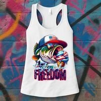 Cool Fish Ice Cream Taste Like Freedom Women's Tank Top thumb 3