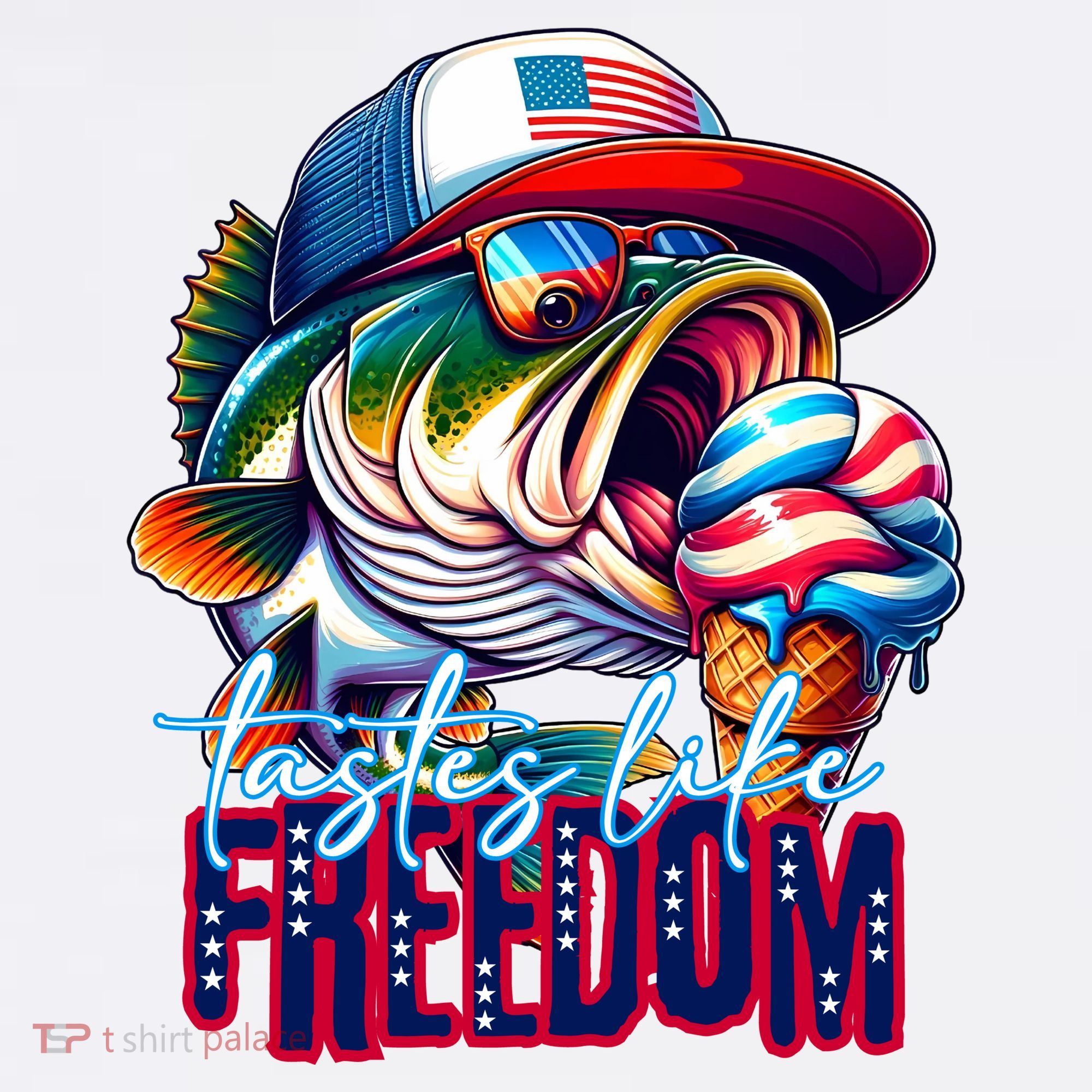 Cool Fish Ice Cream Taste Like Freedom Women's Tank Top