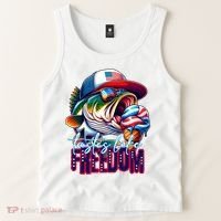 Cool Fish Ice Cream Taste Like Freedom Tank Top thumb 2