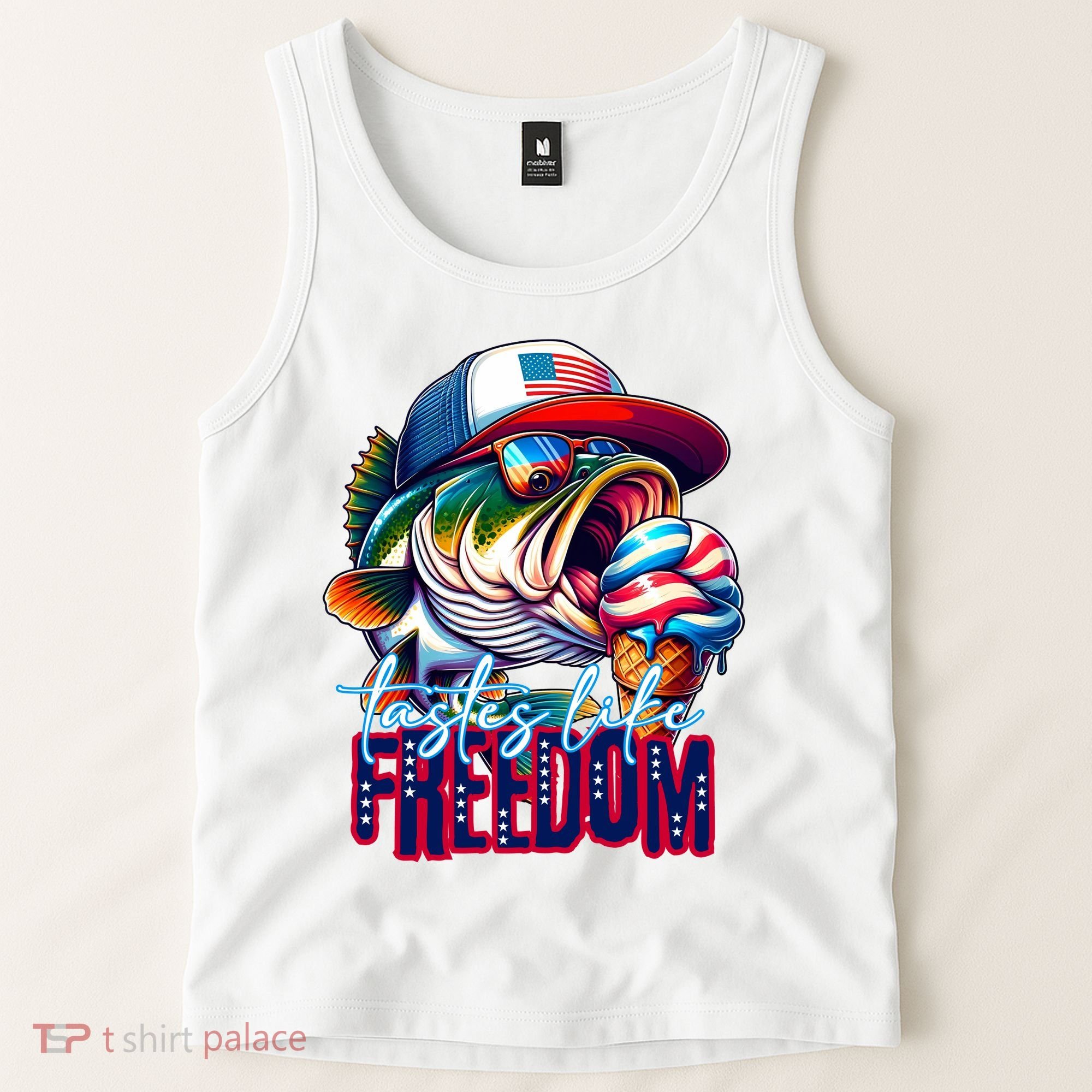 Cool Fish Ice Cream Taste Like Freedom Tank Top