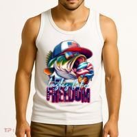 Cool Fish Ice Cream Taste Like Freedom Tank Top thumb 3