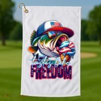 Cool Fish Ice Cream Taste Like Freedom Golf Towel thumb 1