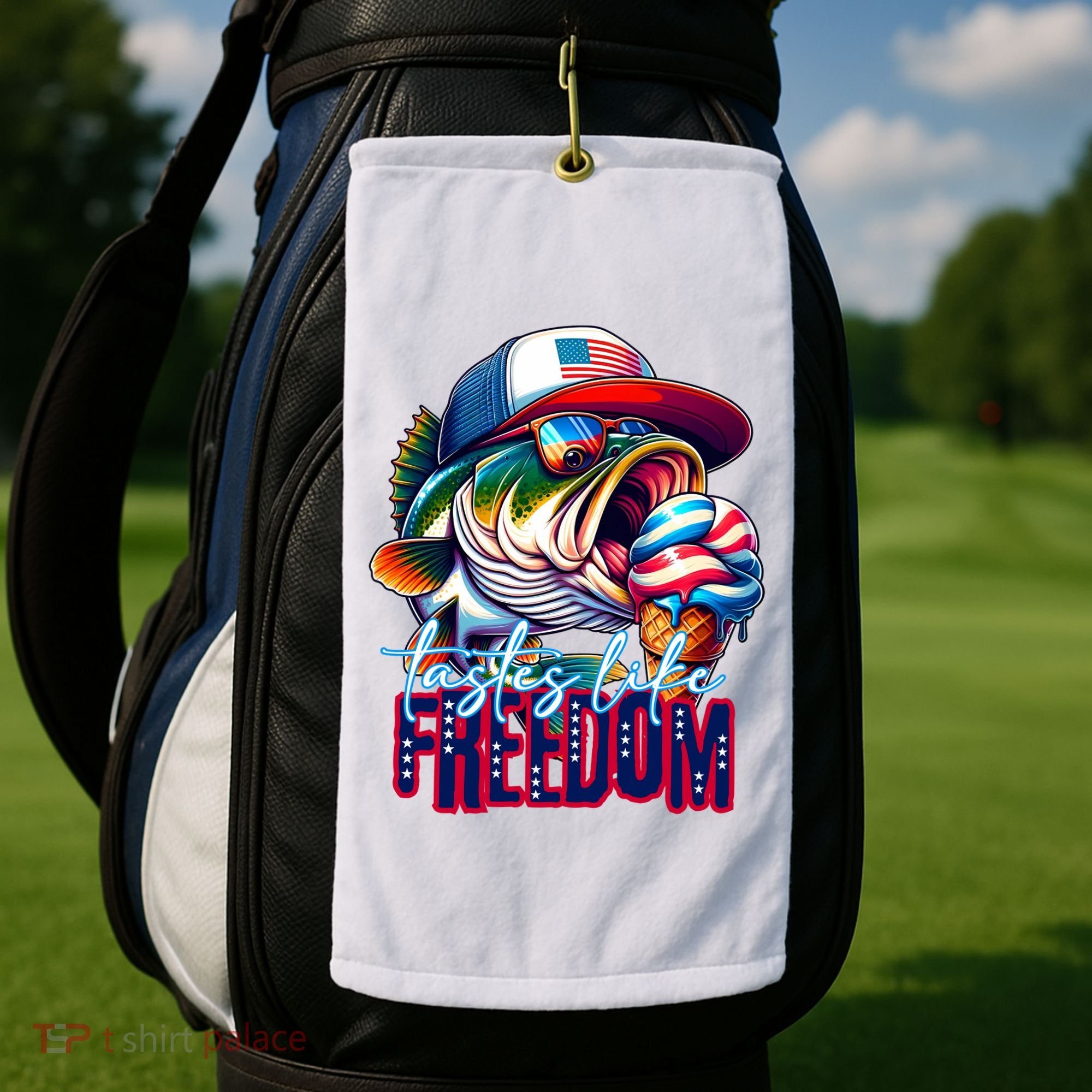 Cool Fish Ice Cream Taste Like Freedom Golf Towel