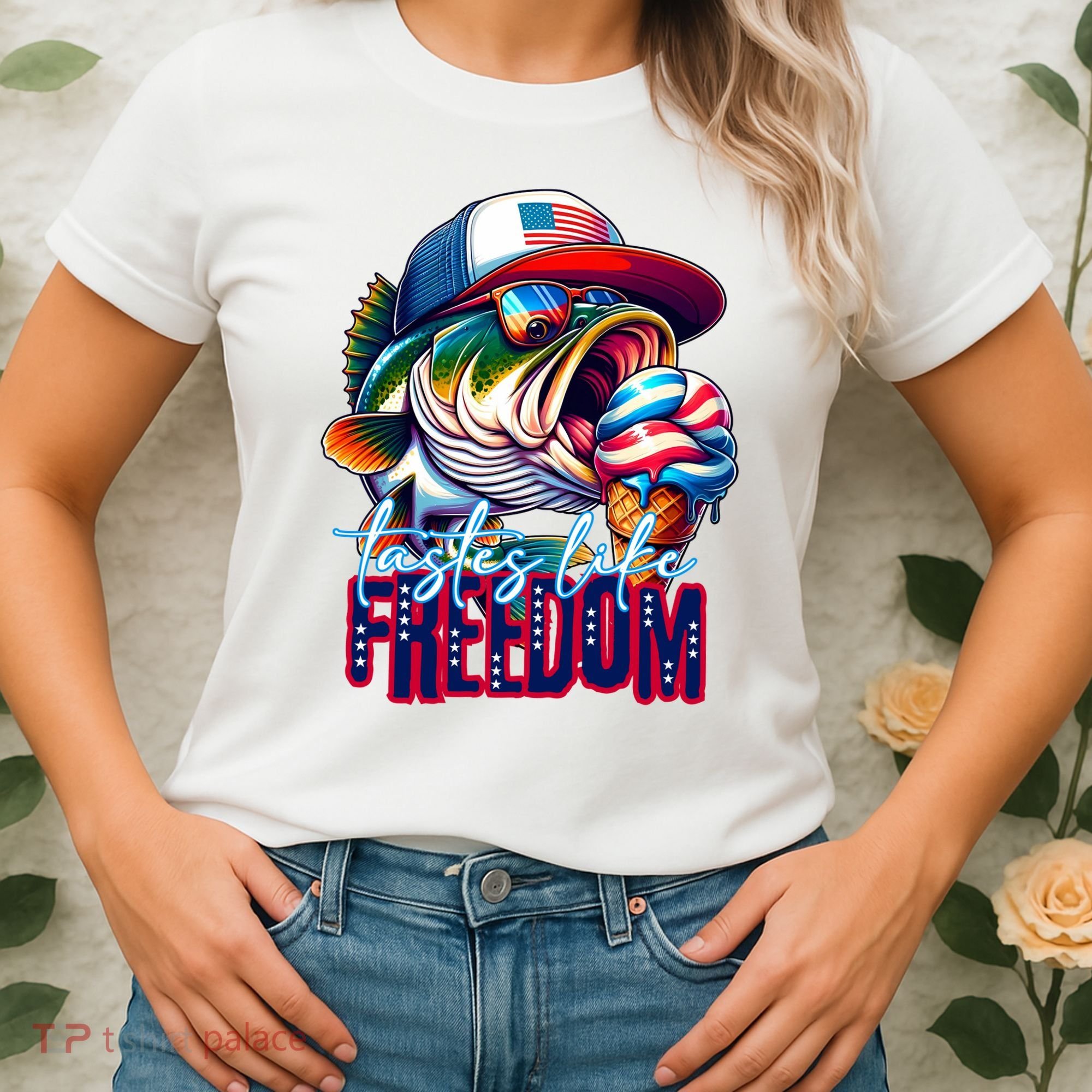 Cool Fish Ice Cream Taste Like Freedom Women's T-Shirt
