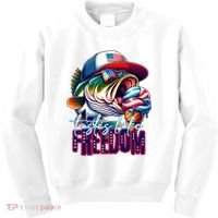 Cool Fish Ice Cream Taste Like Freedom Kids Sweatshirt thumb 0