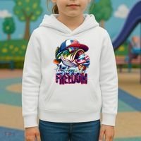 Cool Fish Ice Cream Taste Like Freedom Kids Hoodie thumb 3