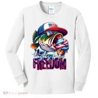 Cool Fish Ice Cream Taste Like Freedom Kids Long Sleeve Shirt thumb 0