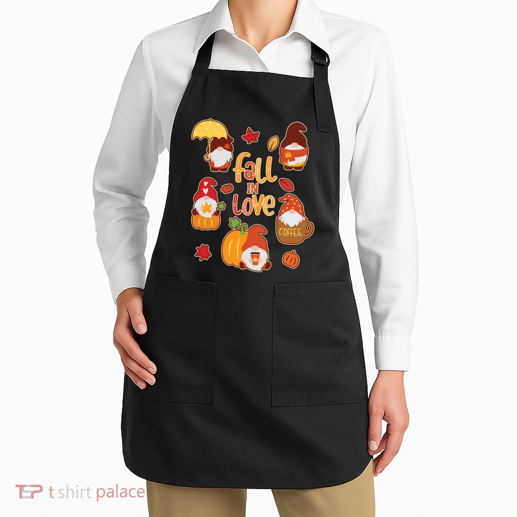 Cute Fall In Love Autumn Gnomes Apron