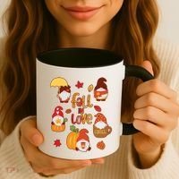 Cute Fall In Love Autumn Gnomes Coffee Mug thumb 3