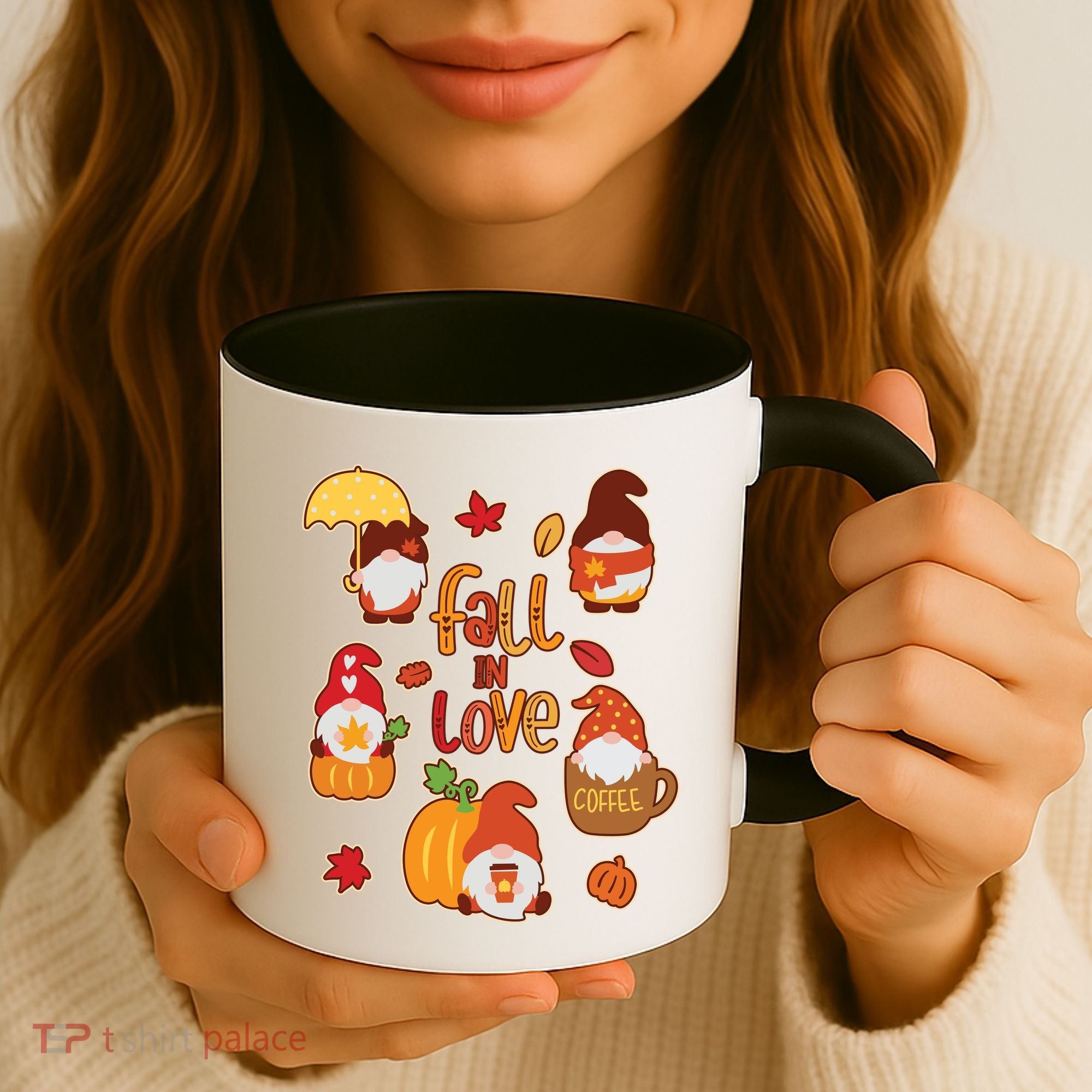 Cute Fall In Love Autumn Gnomes Coffee Mug