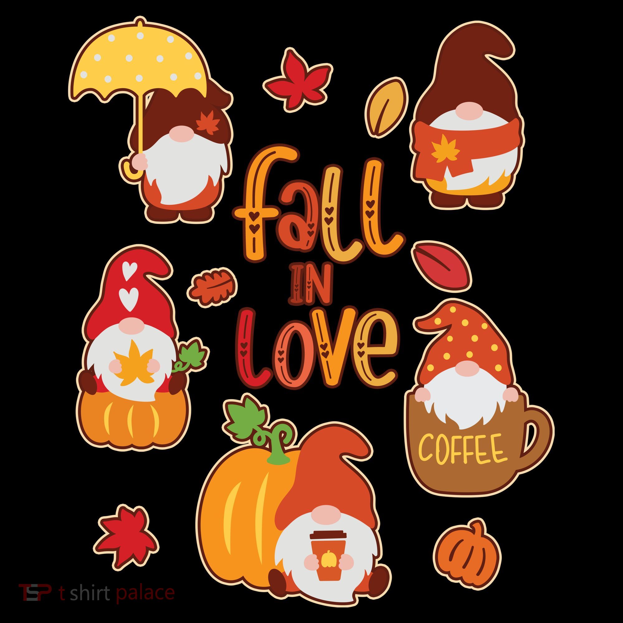 Cute Fall In Love Autumn Gnomes Coffee Mug