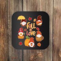 Cute Fall In Love Autumn Gnomes Coaster thumb 0