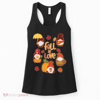 Cute Fall In Love Autumn Gnomes Women's Tank Top thumb 0