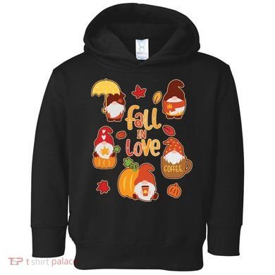 Cute Fall In Love Autumn Gnomes Toddler Hoodie