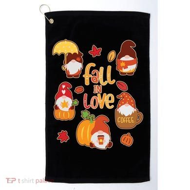 Cute Fall In Love Autumn Gnomes Golf Towel