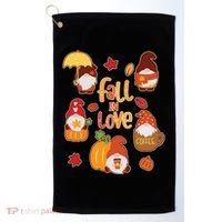 Cute Fall In Love Autumn Gnomes Golf Towel thumb 0