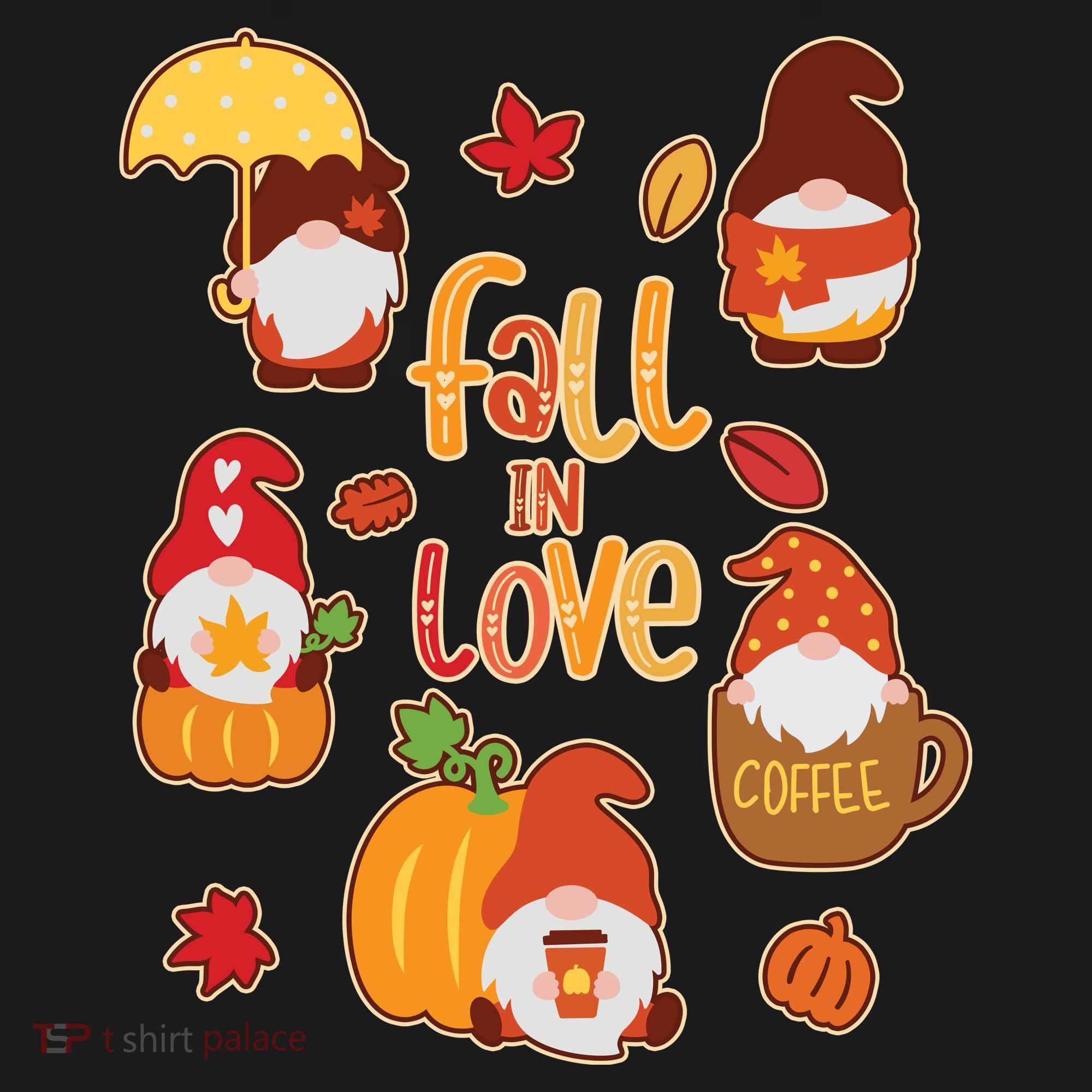 Cute Fall In Love Autumn Gnomes Tote Bag