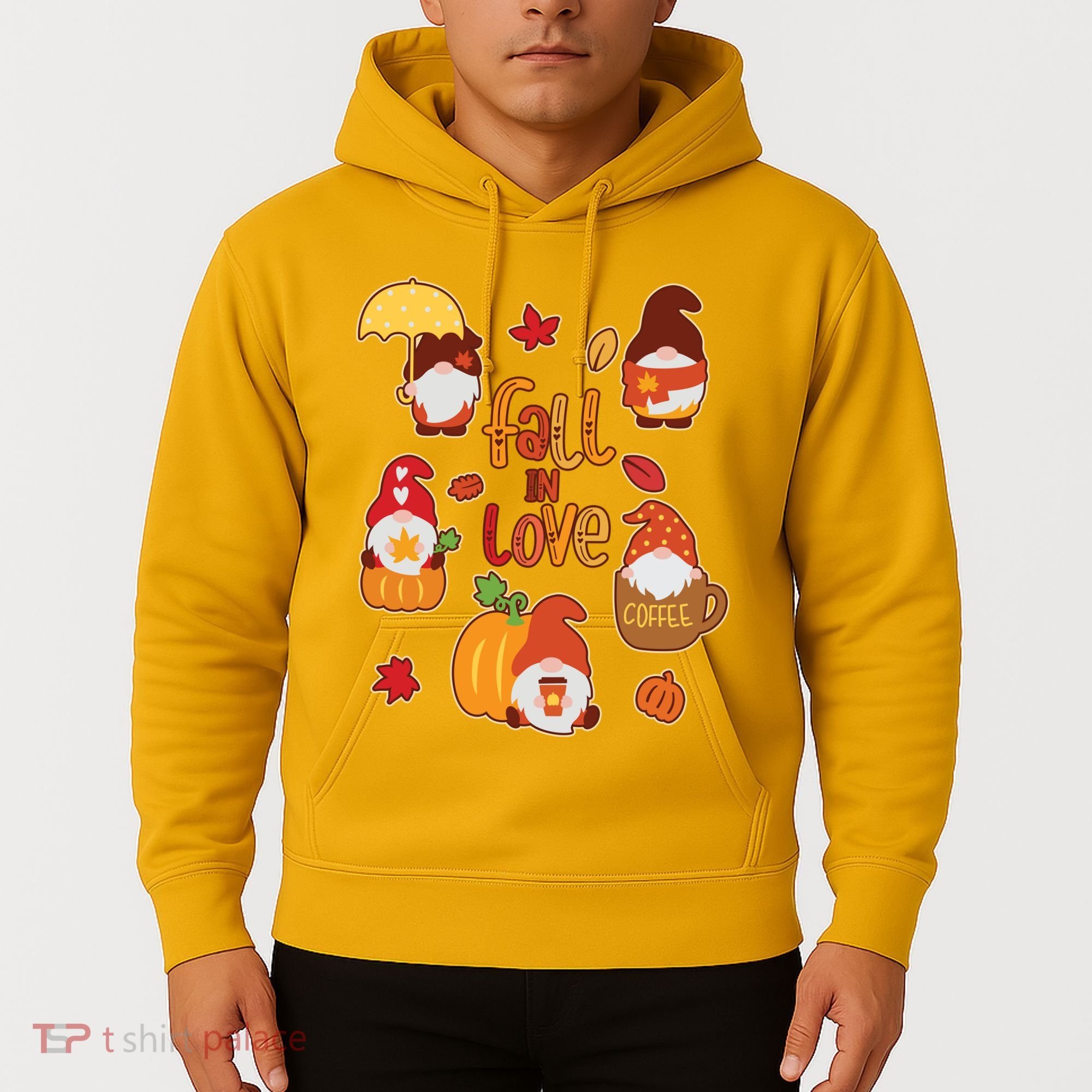 Cute Fall In Love Autumn Gnomes Hoodie