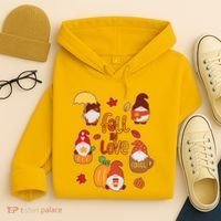 Cute Fall In Love Autumn Gnomes Hoodie thumb 4