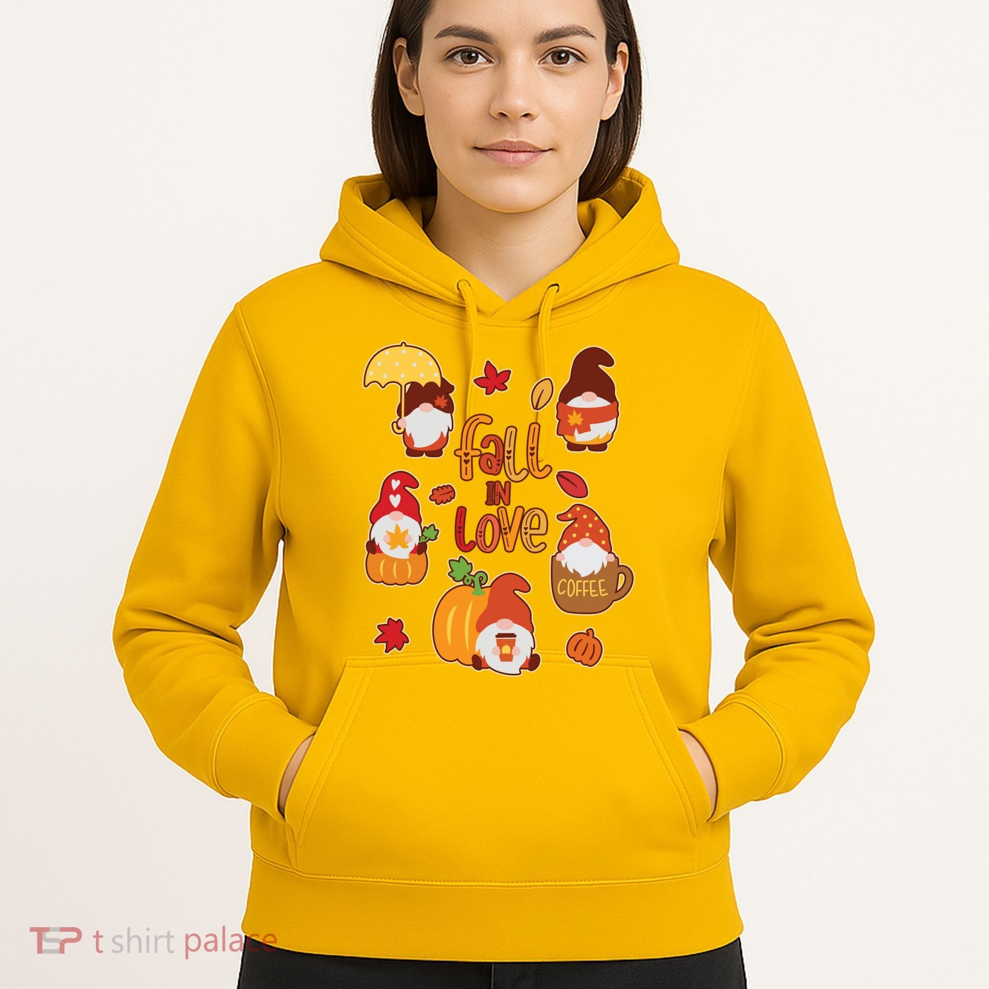 Cute Fall In Love Autumn Gnomes Hoodie