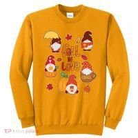 Cute Fall In Love Autumn Gnomes Sweatshirt thumb 0