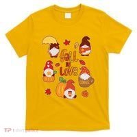 Cute Fall In Love Autumn Gnomes T-Shirt thumb 0