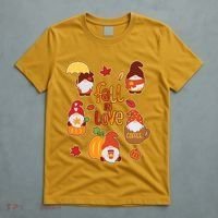 Cute Fall In Love Autumn Gnomes T-Shirt thumb 5