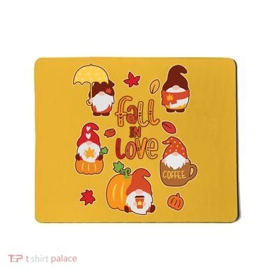 Cute Fall In Love Autumn Gnomes Mousepad