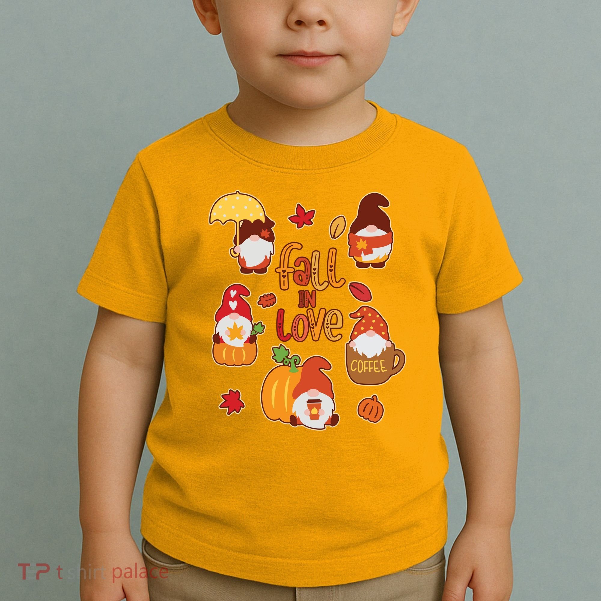 Cute Fall In Love Autumn Gnomes Toddler T-Shirt