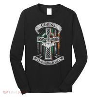 Collins Family Irish Americans, Us Flag, Ireland Flag Long Sleeve Shirt thumb 0