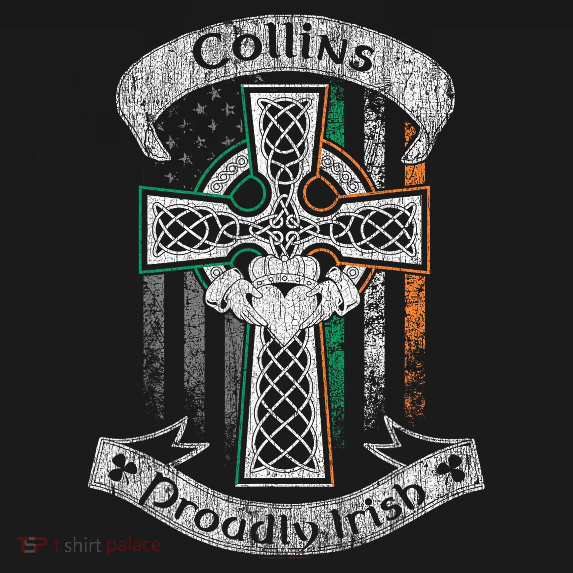 Collins Family Irish Americans, Us Flag, Ireland Flag Sweatshirt