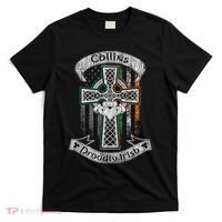 Collins Family Irish Americans, Us Flag, Ireland Flag T-Shirt thumb 0