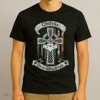 Collins Family Irish Americans, Us Flag, Ireland Flag T-Shirt thumb 3