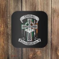 Collins Family Irish Americans, Us Flag, Ireland Flag Coaster thumb 0