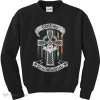 Collins Family Irish Americans, Us Flag, Ireland Flag Kids Sweatshirt thumb 0