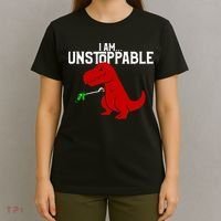 Cute & Funny I Am Unstoppable TRex Dinosaur TShirt T-Shirt thumb 4
