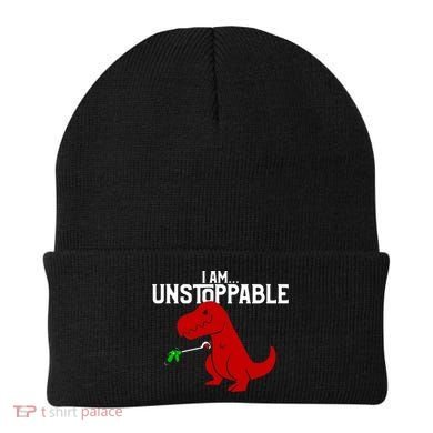 Cute & Funny I Am Unstoppable TRex Dinosaur TShirt Beanie