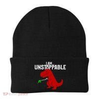 Cute & Funny I Am Unstoppable TRex Dinosaur TShirt Beanie thumb 0