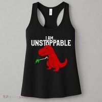 Cute & Funny I Am Unstoppable TRex Dinosaur TShirt Women's Tank Top thumb 3