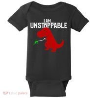 Cute & Funny I Am Unstoppable TRex Dinosaur TShirt Baby Bodysuit thumb 0