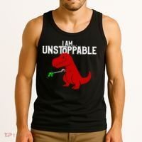 Cute & Funny I Am Unstoppable TRex Dinosaur TShirt Tank Top thumb 3