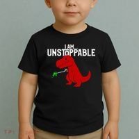 Cute & Funny I Am Unstoppable TRex Dinosaur TShirt Toddler T-Shirt thumb 2