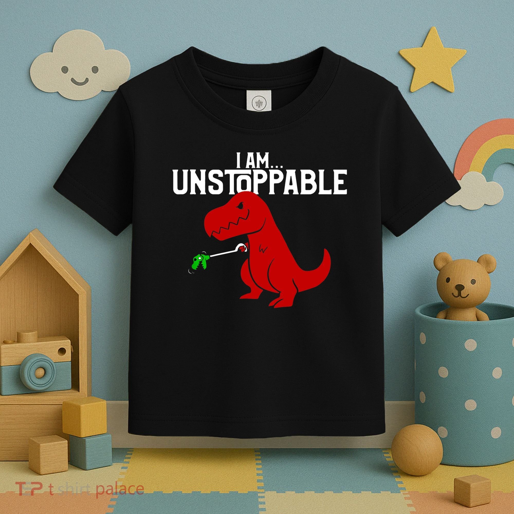 Cute & Funny I Am Unstoppable TRex Dinosaur TShirt Toddler T-Shirt