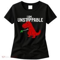 Cute & Funny I Am Unstoppable TRex Dinosaur TShirt Women's T-Shirt thumb 0